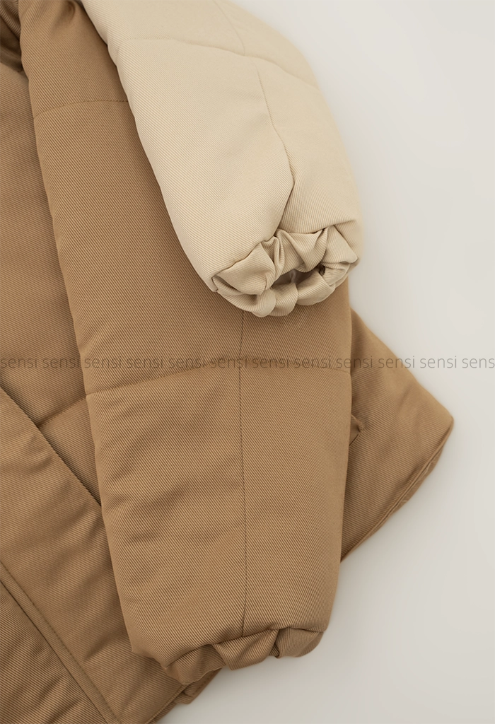 کاپشن کوتاه کتان کج راه کد1004770